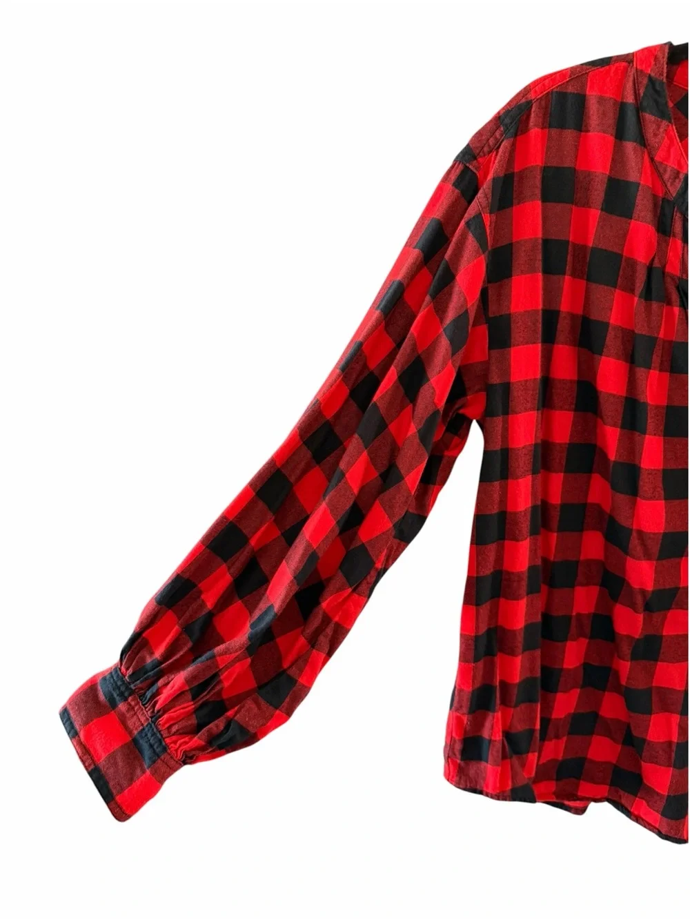 J. Crew Red and Black Buffalo Plaid Button-Front Shirt